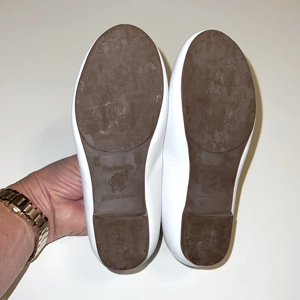NWT Elephantito size 10 Toddler white leather shoes - Picture 5 of 7